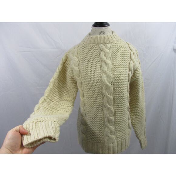 Vintage Regent Row Ivory Cable Knit Sweater Medium to Large - Picture 7 of 16